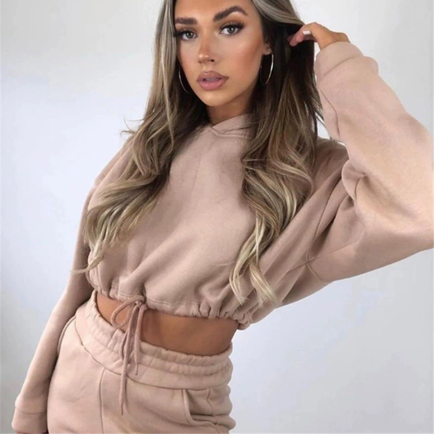Women’s Long Sleeve Casual Tracksuit Set – Two-Piece Sporty Fashion Outfit