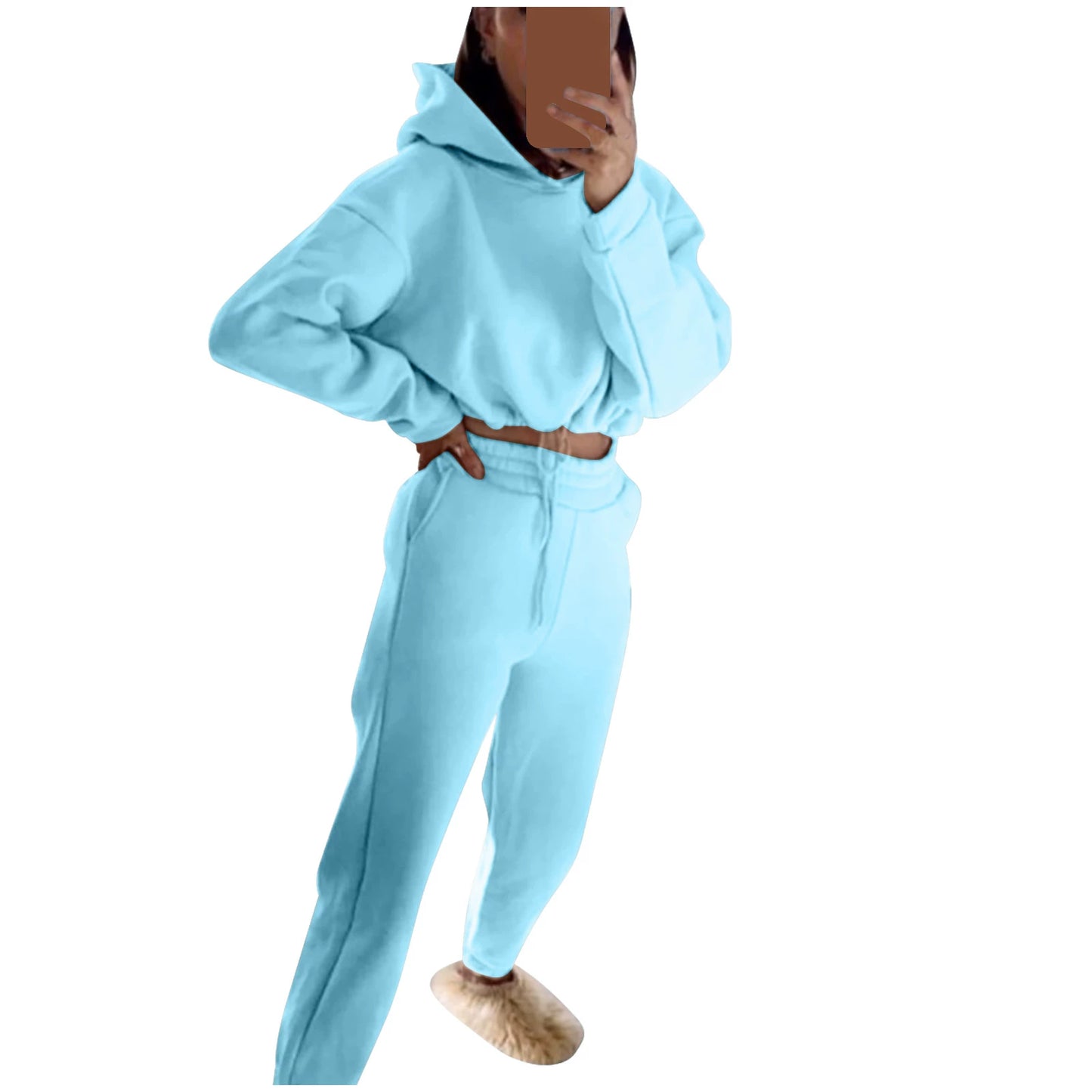 Women’s Long Sleeve Casual Tracksuit Set – Two-Piece Sporty Fashion Outfit