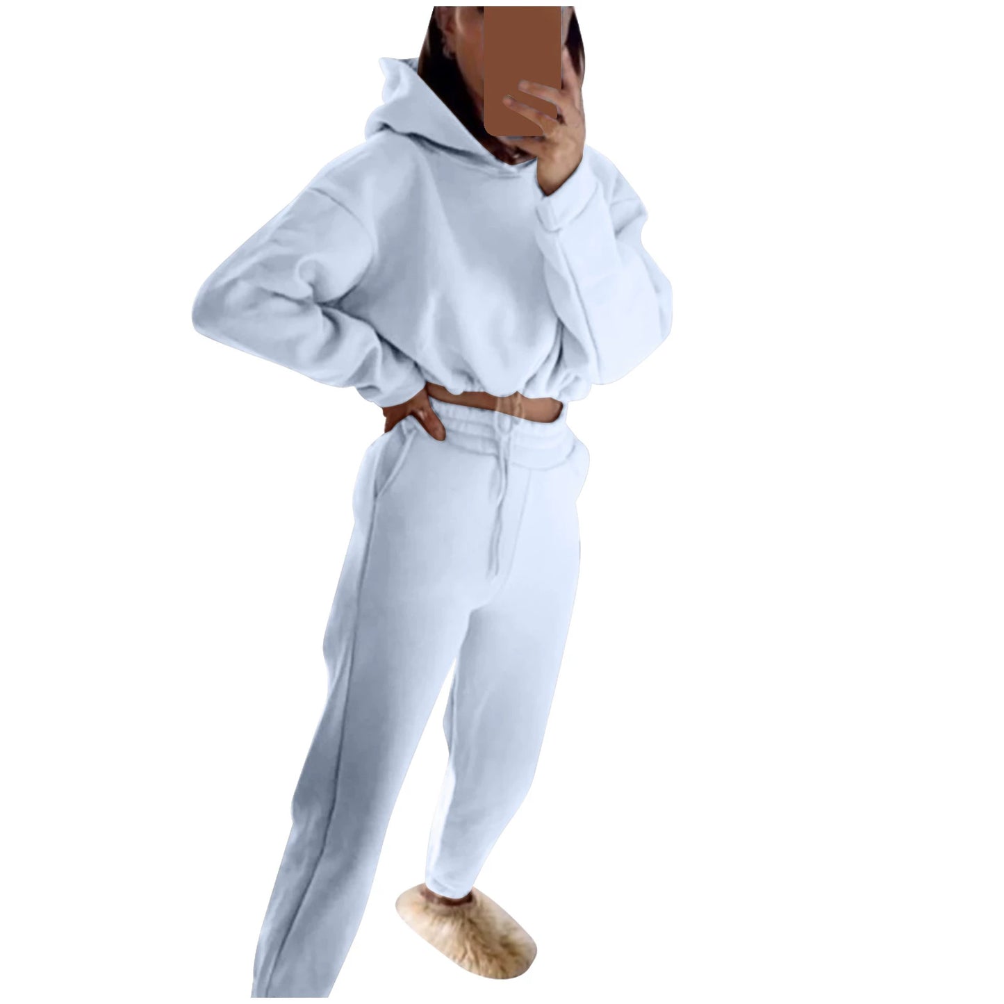 Women’s Long Sleeve Casual Tracksuit Set – Two-Piece Sporty Fashion Outfit