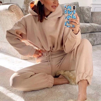 Women’s Long Sleeve Casual Tracksuit Set – Two-Piece Sporty Fashion Outfit