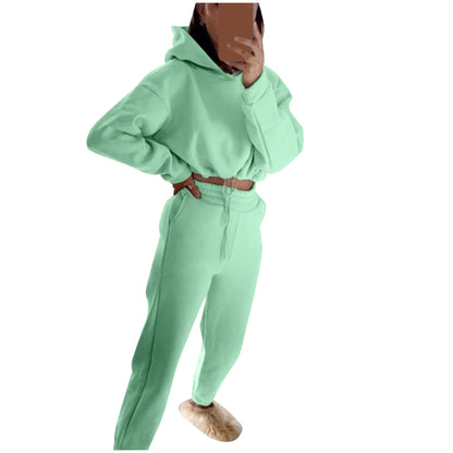 Women’s Long Sleeve Casual Tracksuit Set – Two-Piece Sporty Fashion Outfit