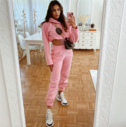 Women’s Long Sleeve Casual Tracksuit Set – Two-Piece Sporty Fashion Outfit