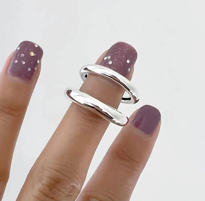 Women’s Jewelry Double Layer Geometric Ring | Vintage | Party | Nail Design