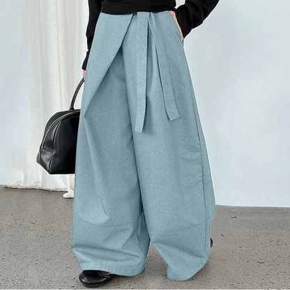 Men’s Wide Leg Pants Bottoms | Ultra High Waist | Elegant