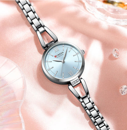 Women’s Luxury Gold Watch – Stainless Steel Band Elegant Fashion Wristwatch