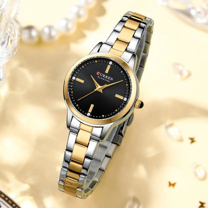 Women’s Waterproof Roman Dial Quartz Watch | Diamond Look | Luminous | Luxury