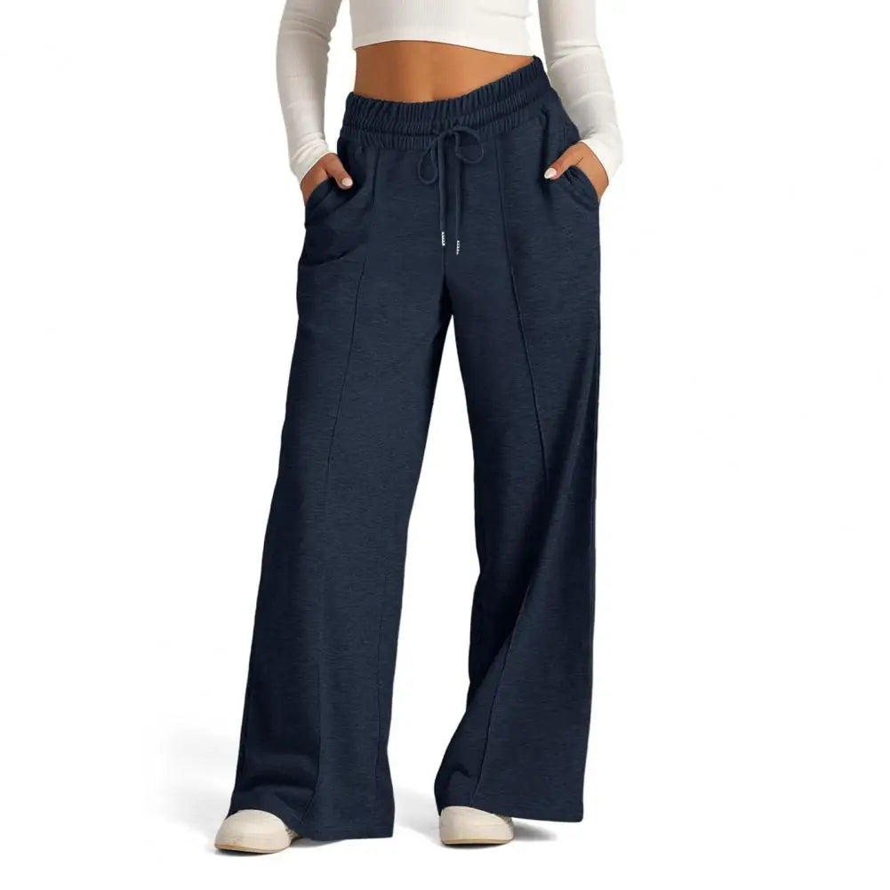 Women’s Yoga Sweatpants Bottom – Straight Leg Loose Fit Wide Leg Gym & Casual Pants