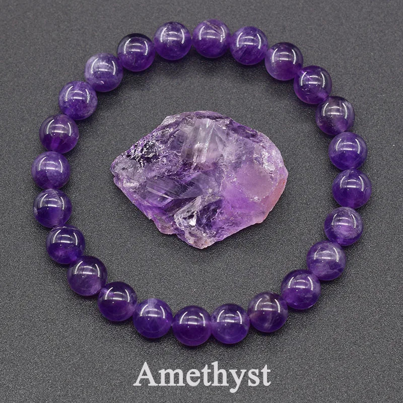 Women’s Natural Moss Agate Bead Bracelet – Healing Energy Stone Jewelry
