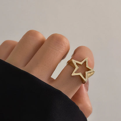 Women’s Jewelry Hollow Star Open Ring | Punk | Goth | Adjustable