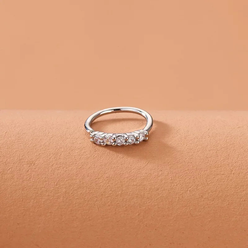 Women’s Single-Row Zircon Nose – Elegant Fake Piercing with Mini Crystals