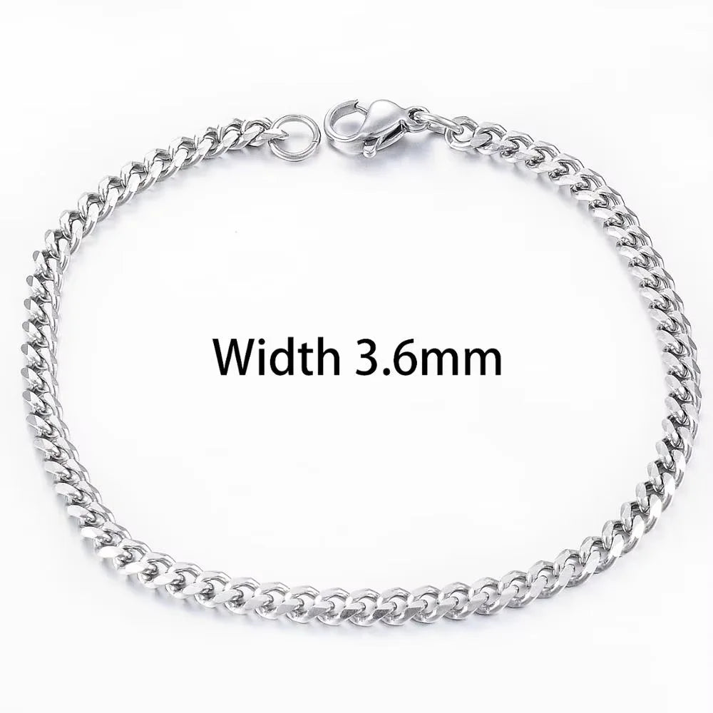Men’s Stainless Steel Cuban Bracelet – Gold Color Hip Hop Punk Jewelry