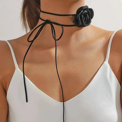 Women’s Jewelry Pearl Velvet Bow Choker Necklace | Elegant | Lace Up | Party