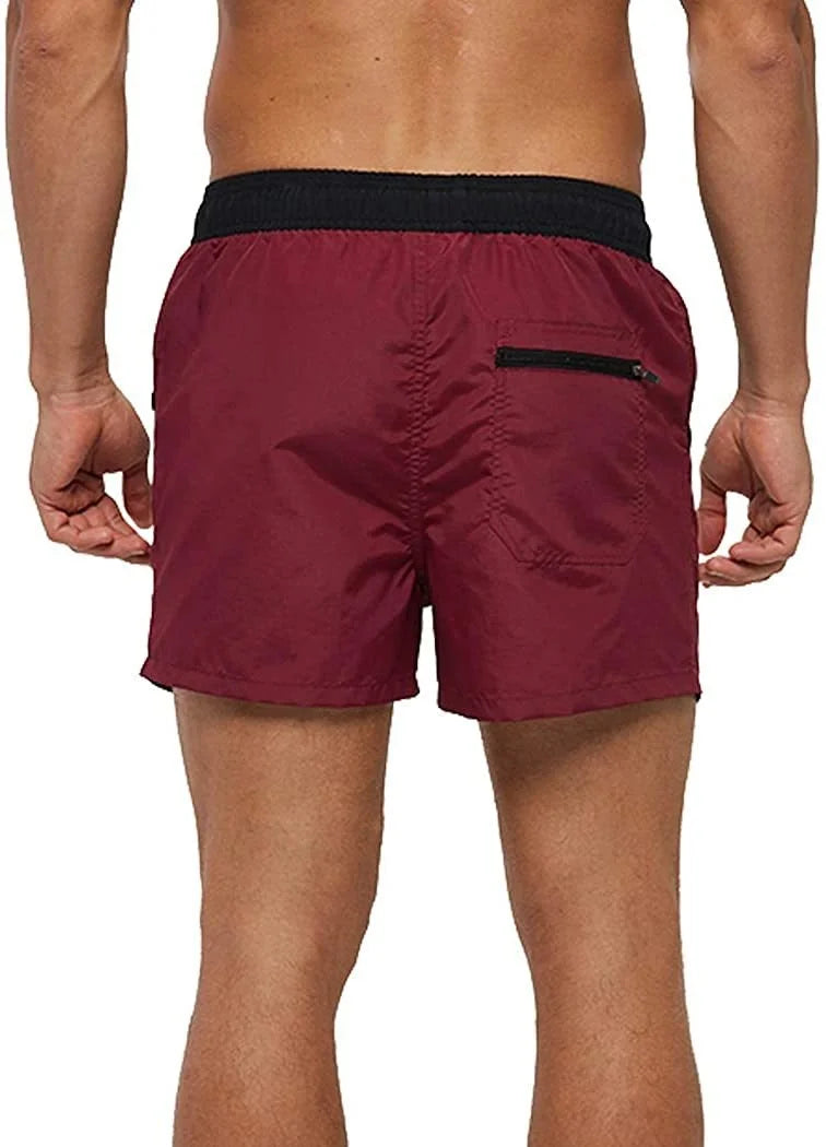 Men’s Quick-Dry Swim Shorts – Elastic Waist Surf & Beach Board Swimwear