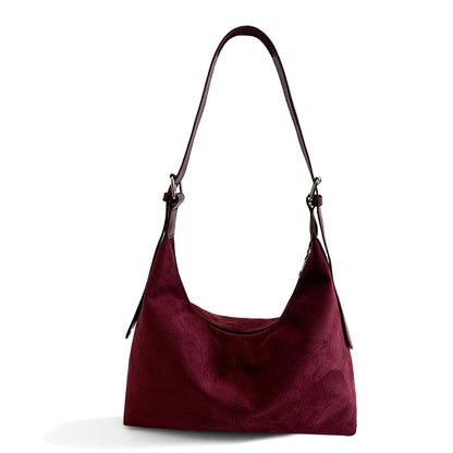 Women’s Shoulder Bag | Faux Suede | Large Capacity | Retro