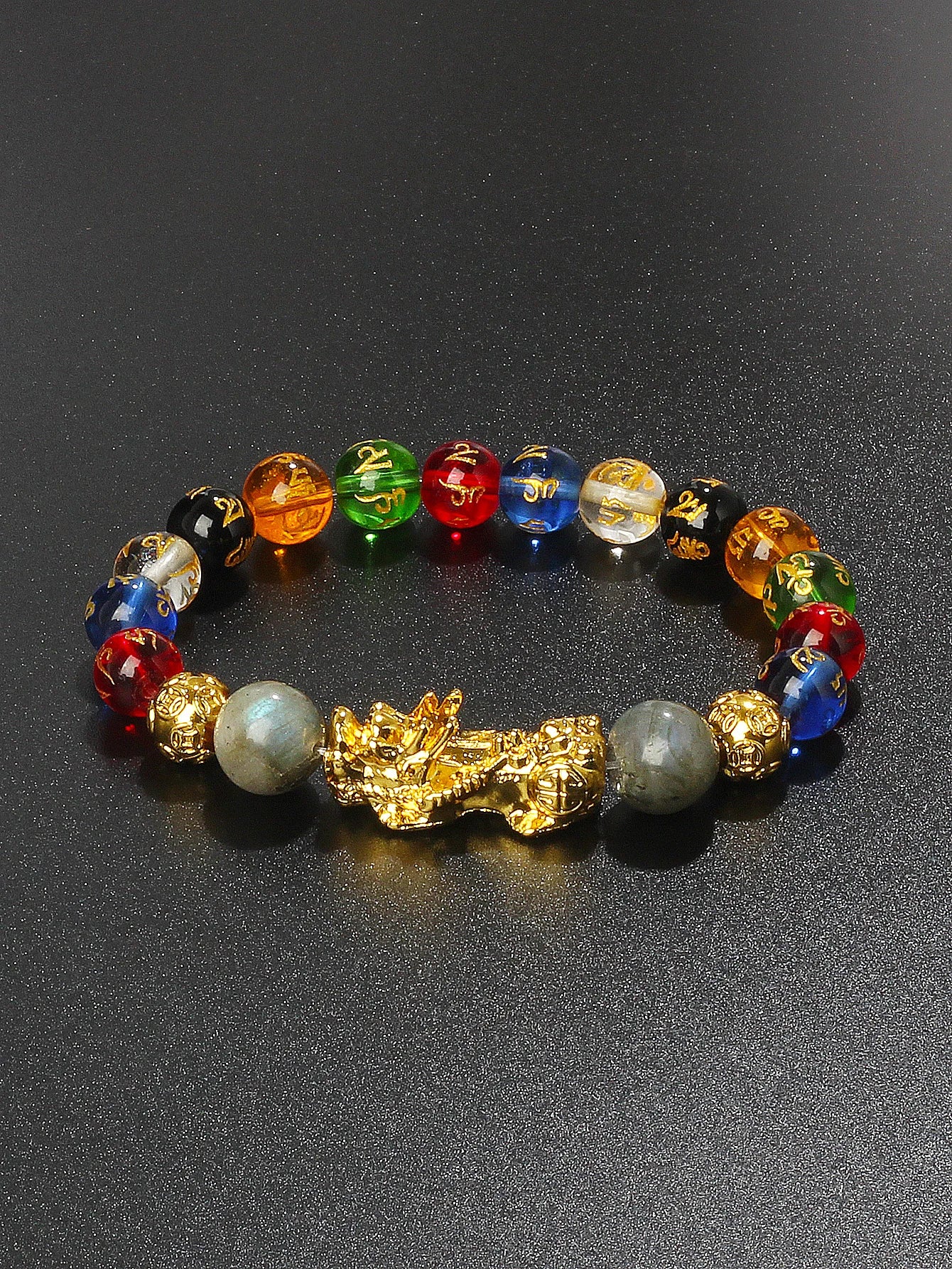 Men’s Black Obsidian Bead Bracelet – Spiritual Protection & Wealth Energy Healing Jewelry