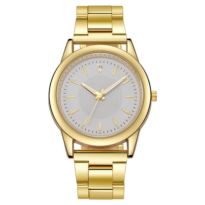 Men’s Casual Stainless Steel Watch – Round Dial Luxury Business Wristwatch
