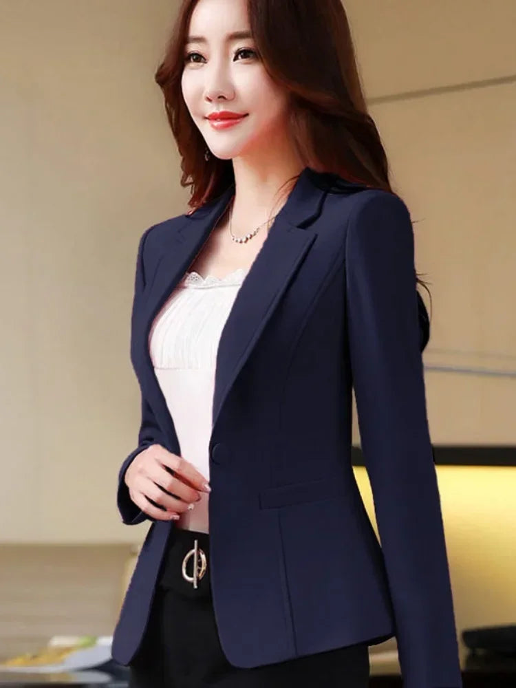 Women’s Korean Tailored Blazer | Spring Autumn Office OL Casual Suit Outerwear