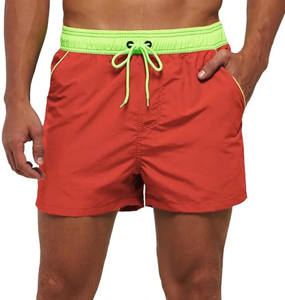 Men’s Quick-Dry Swim Shorts – Elastic Waist Surf & Beach Board Swimwear