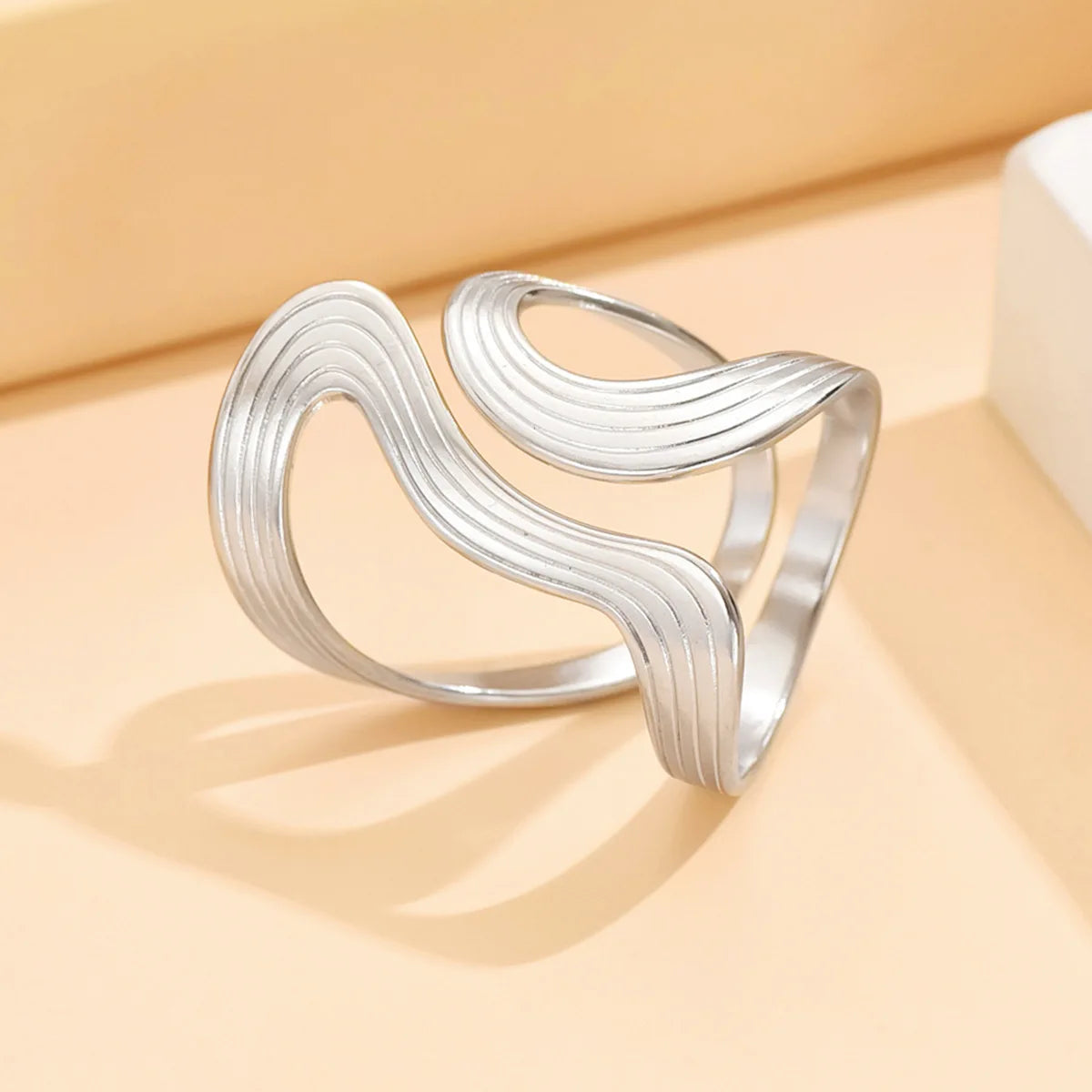 Women’s Jewelry Stainless Steel Open Ring | Punk | Geometric | Silver Tone