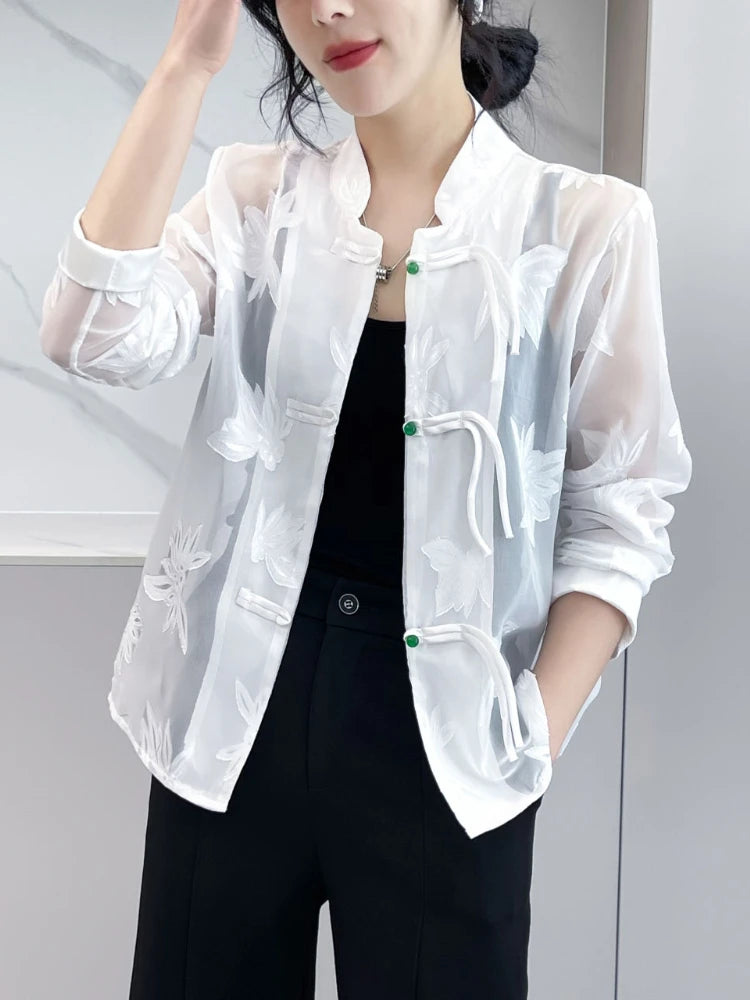 Women’s Sheer Jacket Style Outerwear