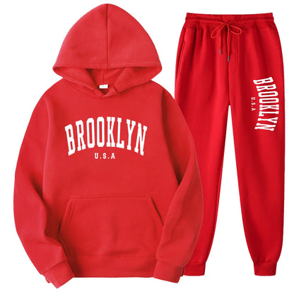 Men’s & Women’s Hoodie Casual Set – Autumn Winter