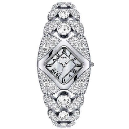 Women’s Diamond Inlaid Quartz Watch | Light Luxury | Waterproof | Gift
