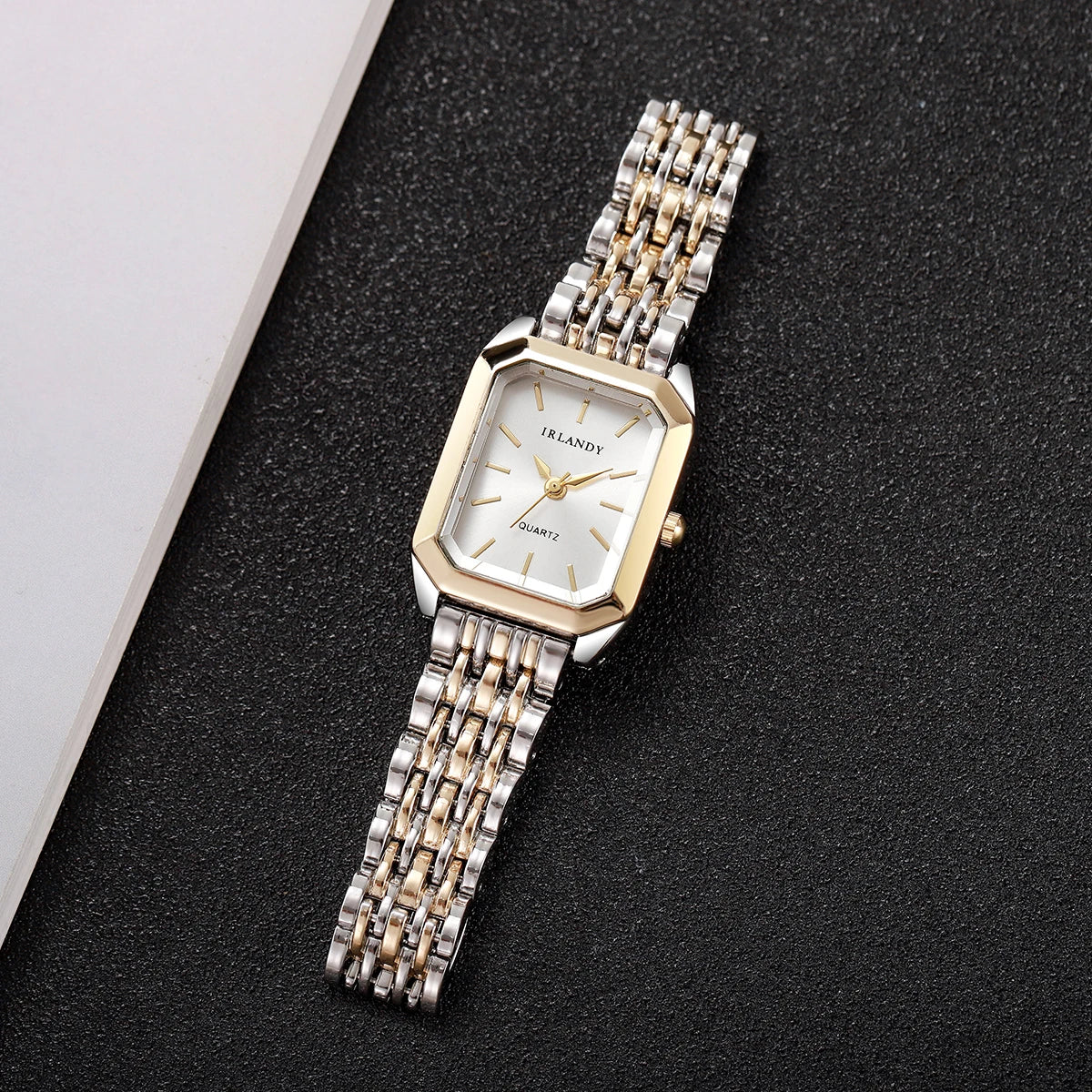 Women’s Rectangle Dial Quartz Watch | Minimal | Steel Strap | Gift