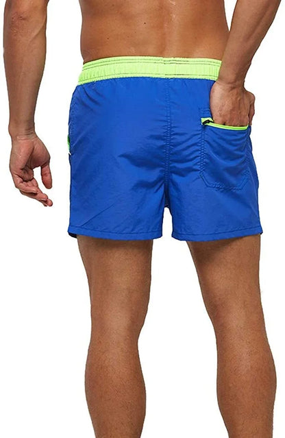 Men’s Quick-Dry Swim Shorts – Elastic Waist Surf & Beach Board Swimwear