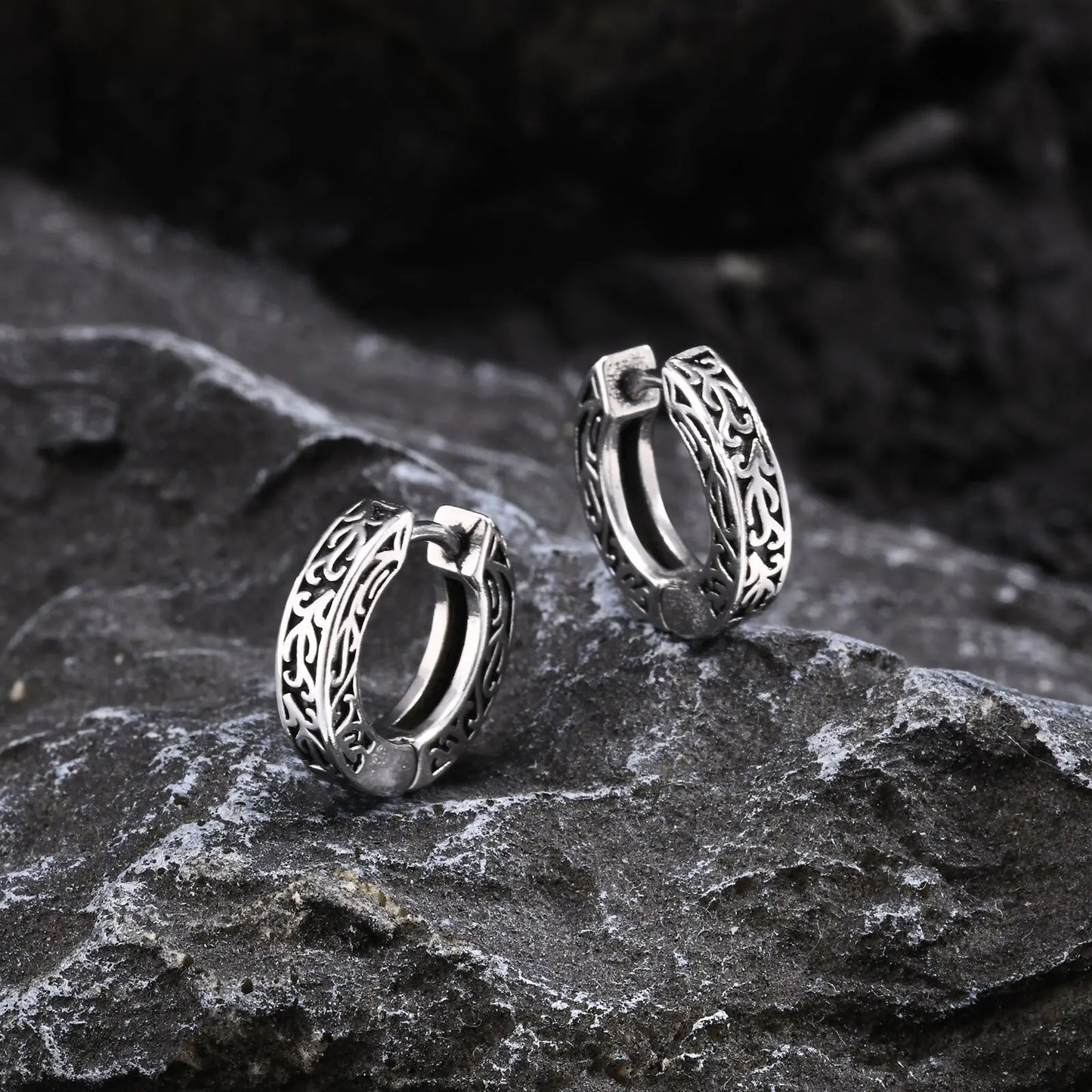 Men’s Stainless Steel Small Hoop Earrings – Anti-Allergy Punk Rock Huggies Jewelry