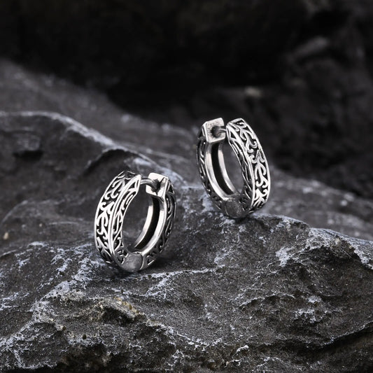 Men’s Stainless Steel Small Hoop Earrings – Anti-Allergy Punk Rock Huggies Jewelry