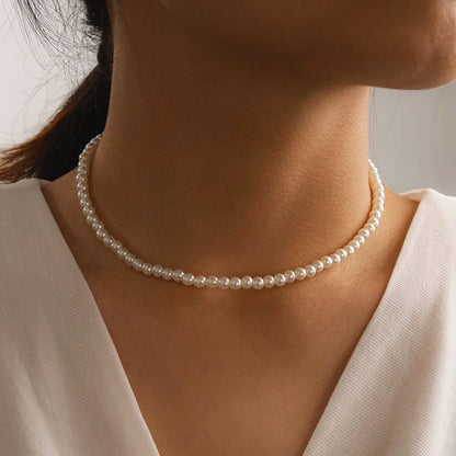 Women’s Jewelry Black Ribbon Pearl Choker Necklace | Elegant | Party | Vacation