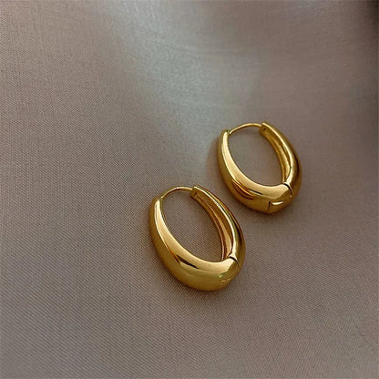 Women’s Vintage Metal Drop Earrings – Classic Hoop Pendant Fashion Jewelry