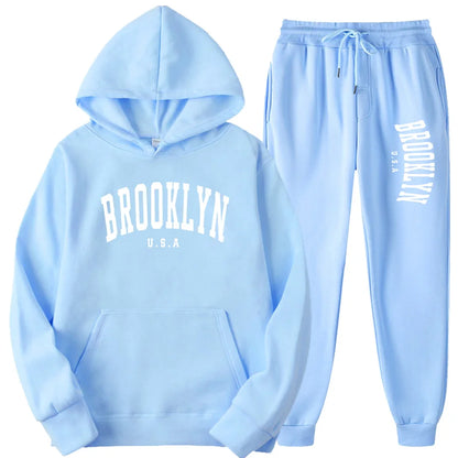 Men’s & Women’s Hoodie Casual Set – Autumn Winter