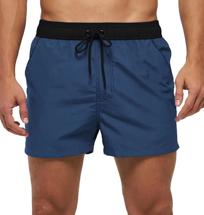 Men’s Quick-Dry Swim Shorts – Elastic Waist Surf & Beach Board Swimwear