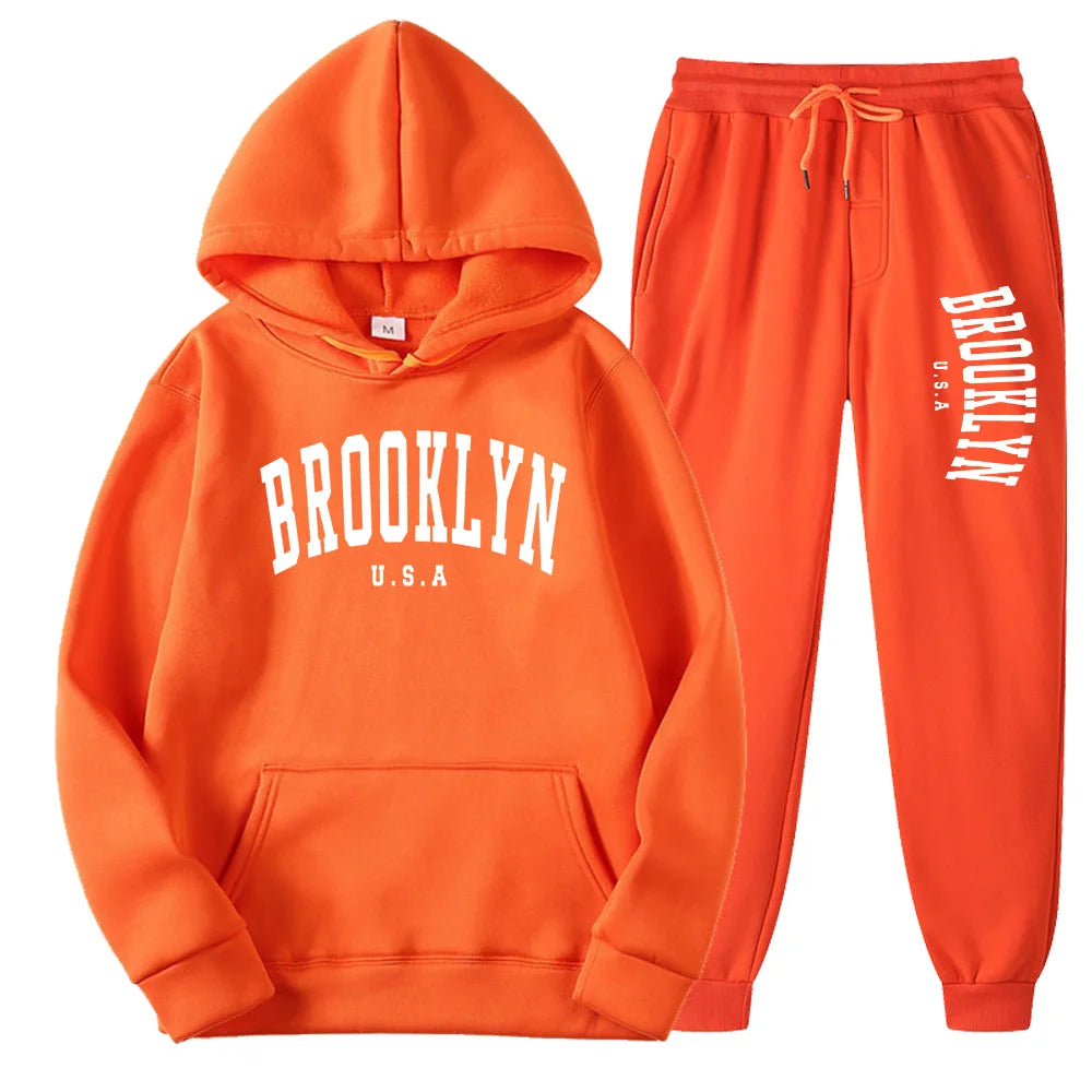 Men’s & Women’s Hoodie Casual Set – Autumn Winter