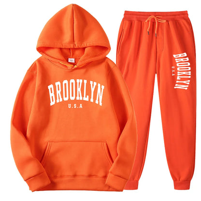 Men’s & Women’s Hoodie Casual Set – Autumn Winter