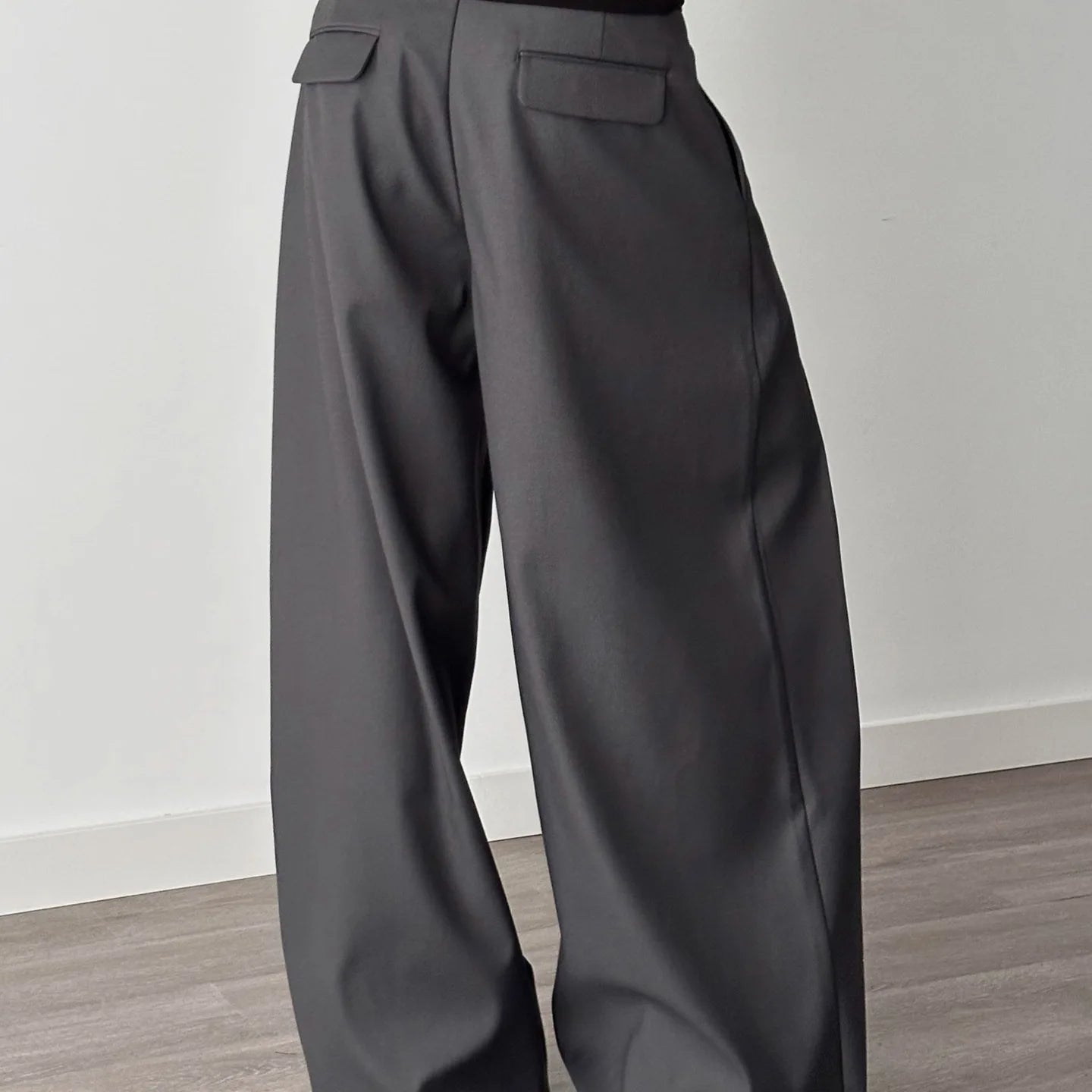 Men’s Wide Leg Pants Bottoms | Black | Oversized | Fashion