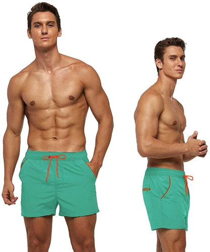 Men’s Quick-Dry Swim Shorts – Elastic Waist Surf & Beach Board Swimwear