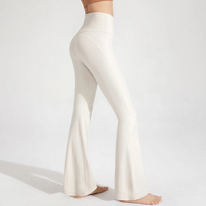 Women’s High-Waisted Yoga Pants – Waist-Cinching, Hip-Lifting Bell Bottom Fitness Leggings