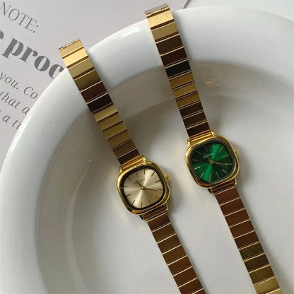 Women’s Gold Stainless Steel Watch – Elegant Luxury Quartz Wristwatch Gift