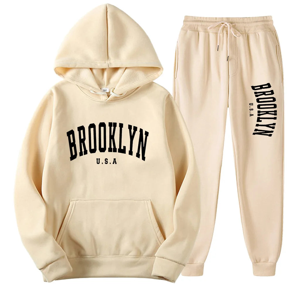 Men’s & Women’s Hoodie Casual Set – Autumn Winter