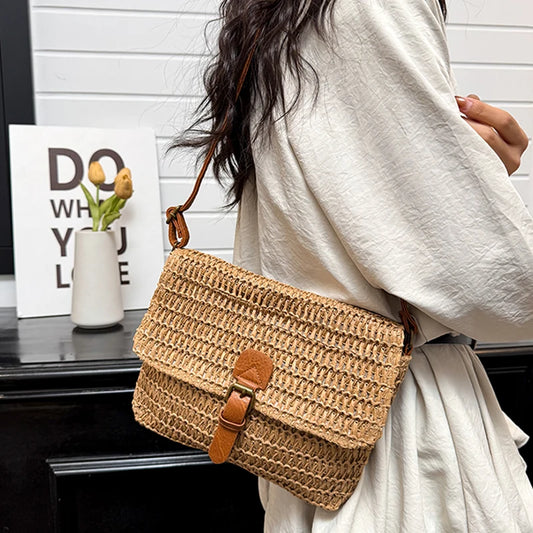 Women’s Crossbody Bag | Straw Woven | Vacation | Casual Shoulder
