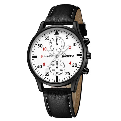 Men’s Luxury Business Watch – Leather Strap Wristwatch, Elegant Casual Clock Gift