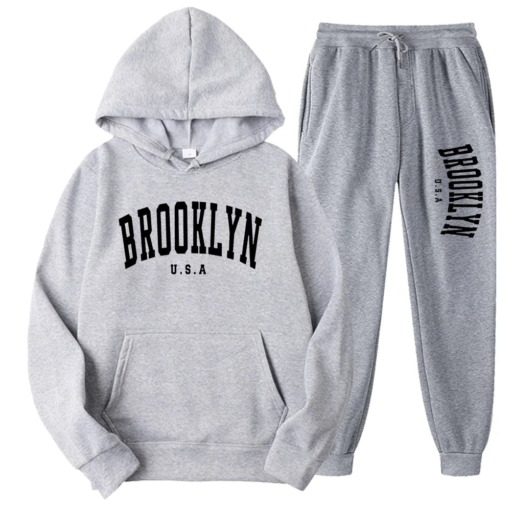 Men’s & Women’s Hoodie Casual Set – Autumn Winter