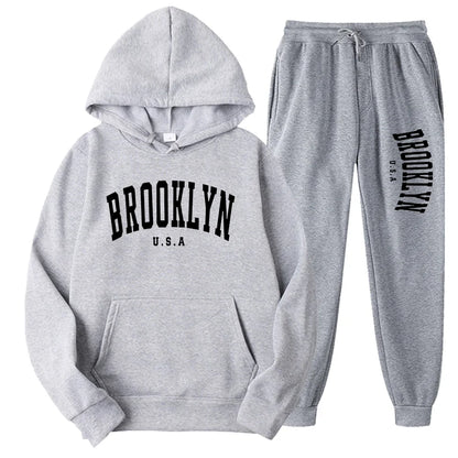 Men’s & Women’s Hoodie Casual Set – Autumn Winter