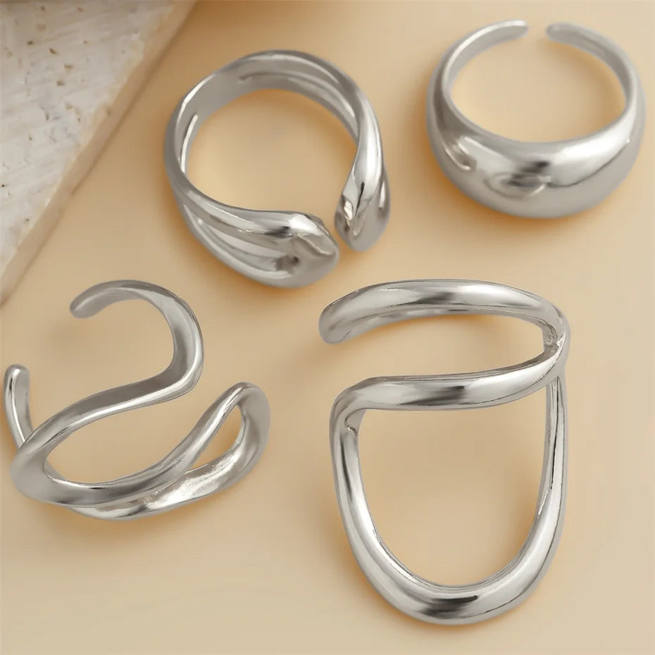 Women’s Jewelry C Shape Open Ring | Vintage | Geometric | Knuckle
