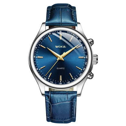 Men’s Luxury Quartz Sport Watch – Leather Strap Analog Wristwatch with Date