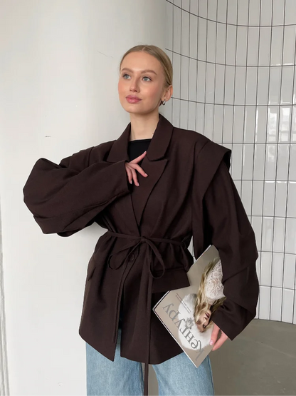 Women’s Lace-Up Blazer Outerwear | Casual Jacket | Office