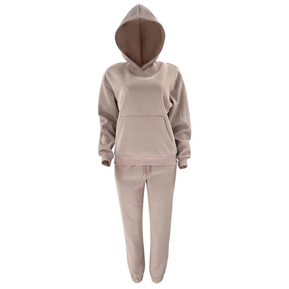 Women’s Autumn Winter Fleece Tracksuit Set – 2 Piece Casual Outfit