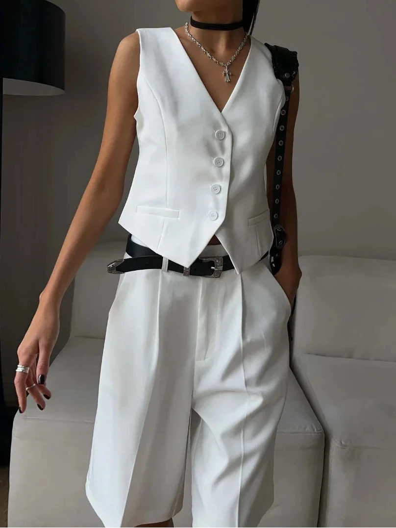 Women’s Chic Elegant Two-Piece Set Summer Office Lady Outfit